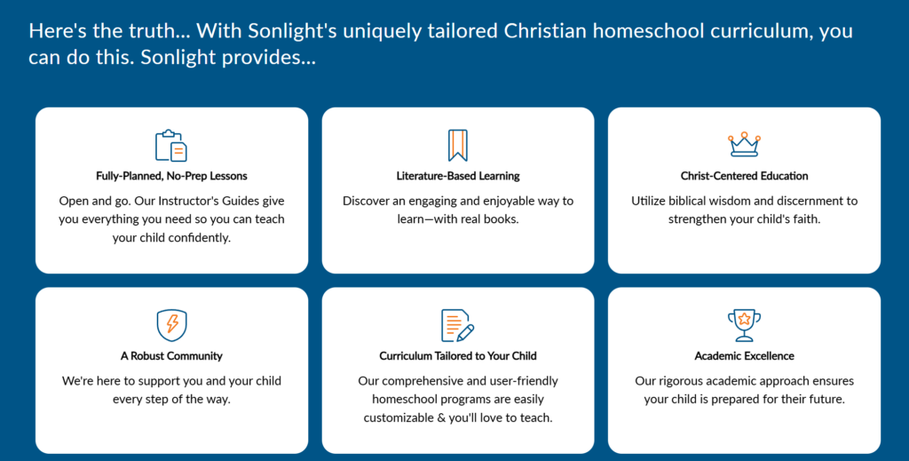 Sonlight curriculum features
