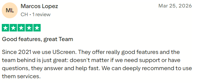 Uscreen reviews