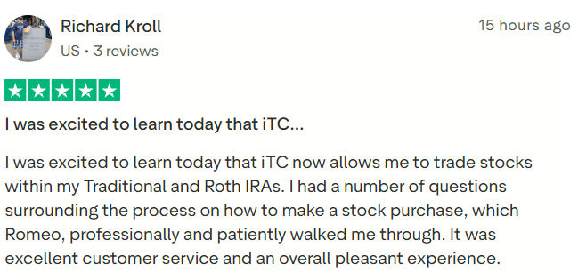 itrustcapital crypto ira reviews by customers