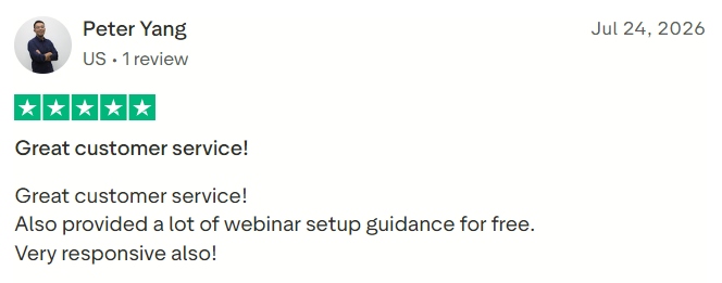 EasyWebinar reviews on Trustpilot