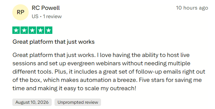 EasyWebinar reviews