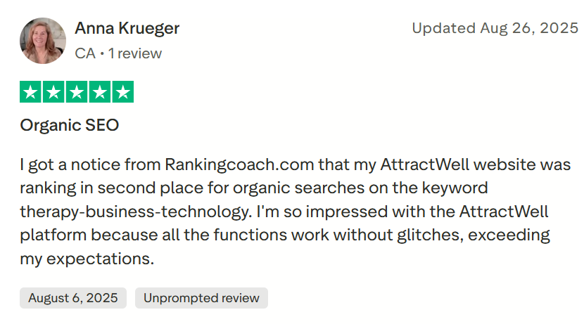 AttractWell Reviews by Anna