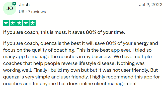 Quenza reviews on Trustpilot