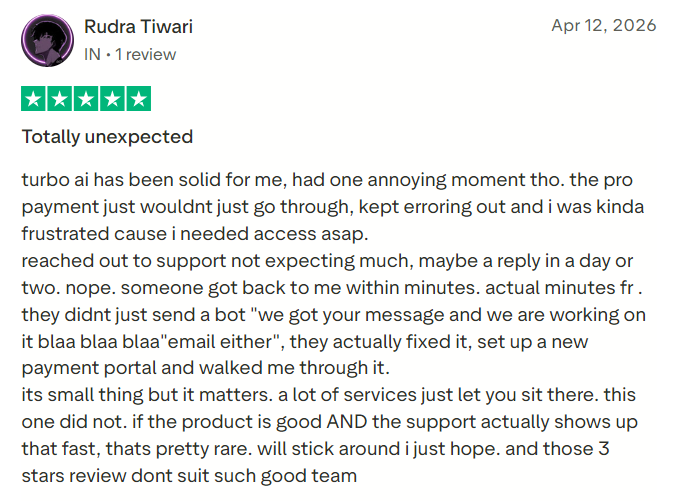 Turbo AI reviews
